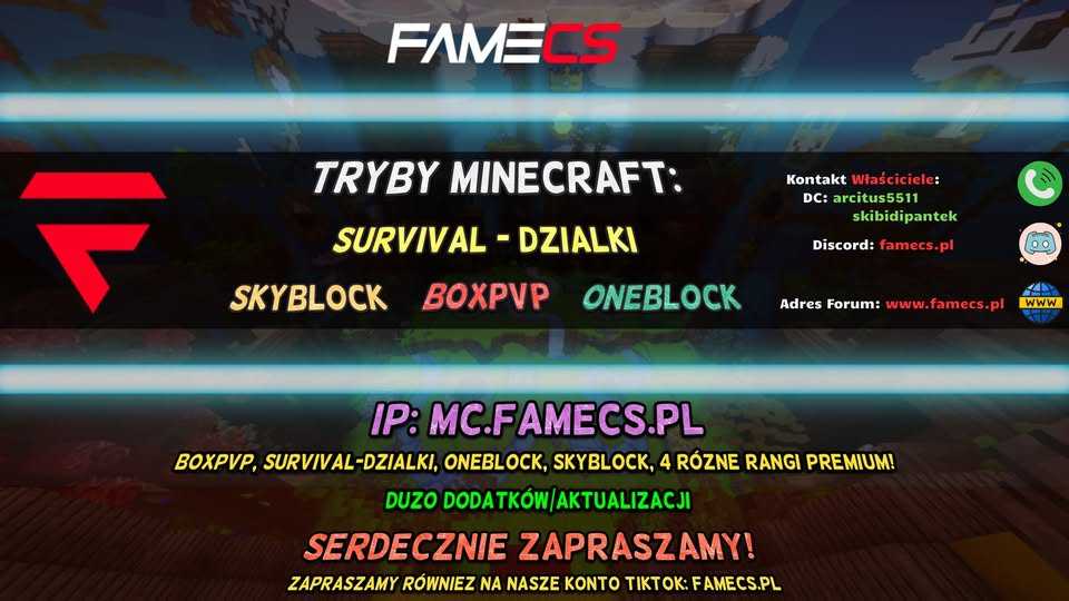 Zrzut ekranu z serwera